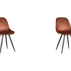 Eetkamerstoel Capri – Rust – Fluweel – set van 2 Eetkamerstoel Capri – Rust – Fluweel – set van 2