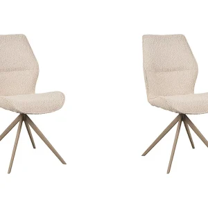 Eetkamerstoel Comfy – Naturel – Boucle – Taupe Onderstel – set van 2 Eetkamerstoel Comfy – Naturel – Boucle – Taupe Onderstel – set van 2
