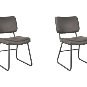 Eetkamerstoel Noah – Antraciet – Micro Suede – set van 2 Eetkamerstoel Noah – Antraciet – Micro Suede – set van 2