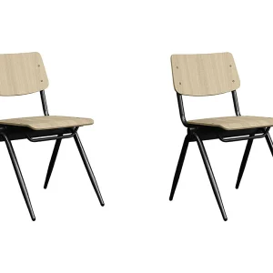Eetkamerstoel Solid – Naturel – Hout – set van 2 Eetkamerstoel Solid – Naturel – Hout – set van 2