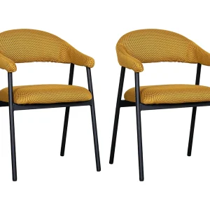 Eetkamerstoel Amaze – Oker – Breathe – set van 2