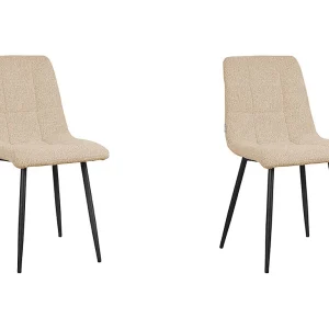 Eetkamerstoel Juul 54x45x89 cm – Zand – Stof – set van 2
