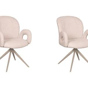 Eetkamerstoel Neo – Naturel – Boucle – Taupe onderstel – set van 2 Eetkamerstoel Neo – Naturel – Boucle – Taupe onderstel – set van 2