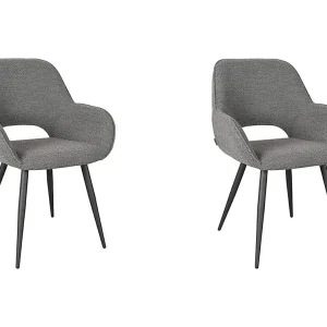 Eetkamerstoel Fer 58x57x87 cm – Grijs Boucle – set van 2 Eetkamerstoel Fer 58x57x87 cm – Grijs Boucle – set van 2