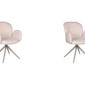 Eetkamerstoel Kimball – Naturel/Beige – Boucle – set van 2