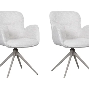 Eetkamerstoel Lasse – Naturel – Stof – set van 2 Eetkamerstoel Lasse – Naturel – Stof – set van 2
