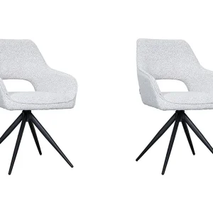 Eetkamerstoel Finley – Wit – Boucle – set van 2 Eetkamerstoel Finley – Wit – Boucle – set van 2