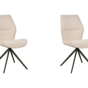 Eetkamerstoel Comfy – Naturel – Boucle – Zwart Onderstel – set van 2 Eetkamerstoel Comfy – Naturel – Boucle – Zwart Onderstel – set van 2