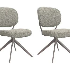 Eetkamerstoel Geneva – Truffel grijs – Boucle – set van 2 Eetkamerstoel Geneva – Truffel grijs – Boucle – set van 2