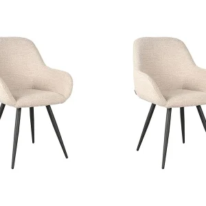 Eetkamerstoel Fender – Naturel – Boucle – 59x57x87 cm – set van 2 Eetkamerstoel Fender – Naturel – Boucle – 59x57x87 cm – set van 2