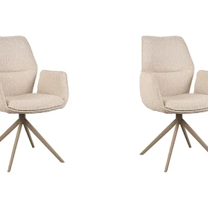 Eetkamerstoel Mellow – Naturel – Boucle – Taupe Onderstel – set van 2 Eetkamerstoel Mellow – Naturel – Boucle – Taupe Onderstel – set van 2
