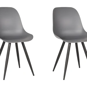 Eetkamerstoel Monza – Antraciet – Kunststof – set van 2 Eetkamerstoel Monza – Antraciet – Kunststof – set van 2