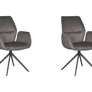 Eetkamerstoel Mellow – Antraciet – Cosmo – 63 x 58cm – set van 2 Eetkamerstoel Mellow – Antraciet – Cosmo – 63 x 58cm – set van 2