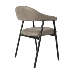 Eetkamerstoel Amaze – Taupe – Micro Suede – set van 2