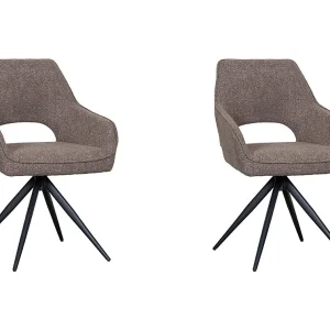 Eetkamerstoel Finley – Bruin – Boucle – set van 2 Eetkamerstoel Finley – Bruin – Boucle – set van 2