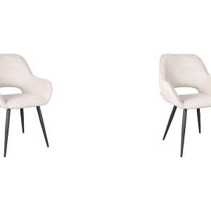 Eetkamerstoel Fer – Naturel – Boucle – set van 2 Eetkamerstoel Fer – Naturel – Boucle – set van 2