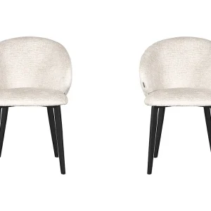 Eetkamerstoel Logan – Crème – Micro Suede – set van 2 Eetkamerstoel Logan – Crème – Micro Suede – set van 2
