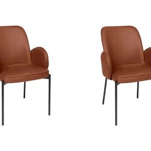 Eetkamerstoel Jari – 55x60x86cm – Cognac – set van 2