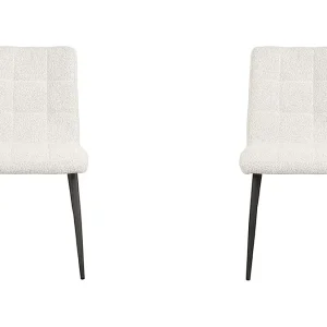 Eetkamerstoel Juul 54x45x89 cm – Naturel – Stof – set van 2