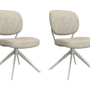 Eetkamerstoel Geneva – Naturel – Boucle – set van 2 Eetkamerstoel Geneva – Naturel – Boucle – set van 2