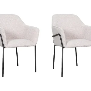 Eetkamerstoel Dexter – Naturel – Boucle – set van 2 Eetkamerstoel Dexter – Naturel – Boucle – set van 2