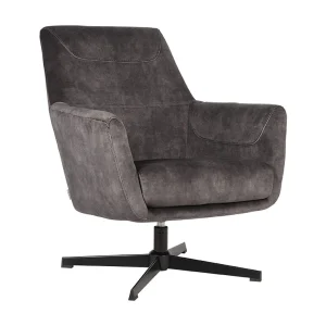Fauteuil Toby – Antraciet – Velours