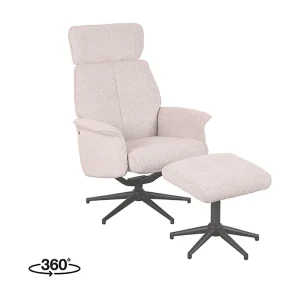 Fauteuil Verdal – Naturel – Boucle – Incl. Ottoman Fauteuil Verdal – Naturel – Boucle – Incl. Ottoman
