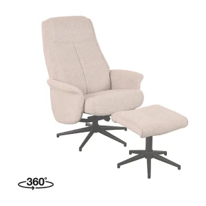 Fauteuil Bergen – Naturel – Boucle – Incl. Ottoman Fauteuil Bergen – Naturel – Boucle – Incl. Ottoman
