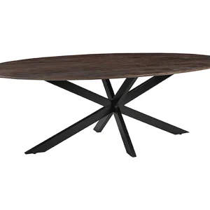 Eetkamertafel James – Espresso – Mangohout – 210 cm – Ovaal