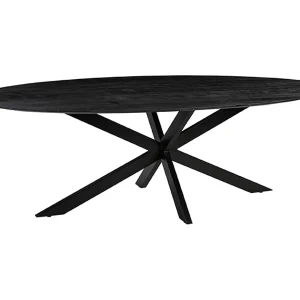 Eetkamertafel James – Zwart – Mangohout – 240 cm – Ovaal Eetkamertafel James – Zwart – Mangohout – 240 cm – Ovaal