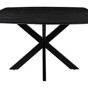 Eetkamertafel Blake – Zwart – Mangohout – 140×140 cm