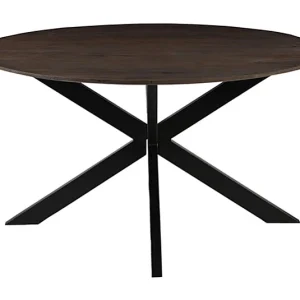 Eetkamertafel Otis – Espresso – Mangohout – 130 cm – Rond Eetkamertafel Otis – Espresso – Mangohout – 130 cm – Rond