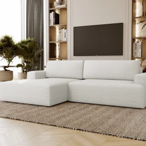 Emporius Boston Hoekbank L-Vorm – bank met slaapfunctie et bedlade – slaapbank 270 cm, links, cremé (Memphis 1) Emporius Boston Hoekbank L-Vorm – bank met slaapfunctie et bedlade – slaapbank 270 cm, links, cremé (Memphis 1)