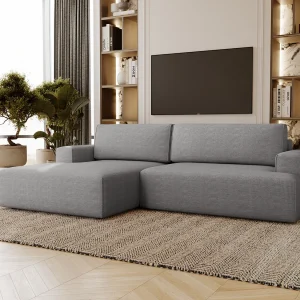 Emporius Boston Hoekbank L-Vorm – bank met slaapfunctie et bedlade – slaapbank 270 cm, links, grijs (Memphis 18) Emporius Boston Hoekbank L-Vorm – bank met slaapfunctie et bedlade – slaapbank 270 cm, links, grijs (Memphis 18)