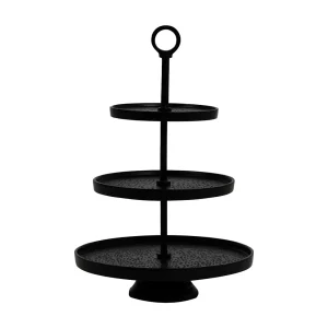 Etagere LUTEK – Ø32x48cm – Zwart Etagere LUTEK – Ø32x48cm – Zwart