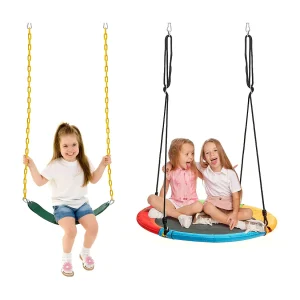 Dubbele schommel met frame, outdoor schommel voor kinderen, schommelframe met kinderschommel, schommelframe tot 250 kg belastbaar (2 schommels met frame) ZB32747 Dubbele schommel met frame, outdoor schommel voor kinderen, schommelframe met kinderschommel, schommelframe tot 250 kg belastbaar (2 schommels met frame) ZB32747