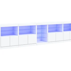 Dressoir met LED-verlichting 283x37x67 cm wit Dressoir met LED-verlichting 283x37x67 cm wit