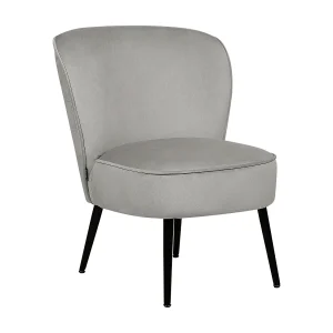 Fauteuil VOSS Fluweel Lichtgrijs Fauteuil VOSS Fluweel Lichtgrijs