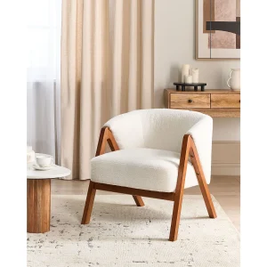 Fauteuil SKEI Bouclé Wit Fauteuil SKEI Bouclé Wit