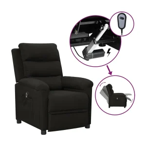 Fauteuil verstelbaar elektrisch stof zwart Fauteuil verstelbaar elektrisch stof zwart