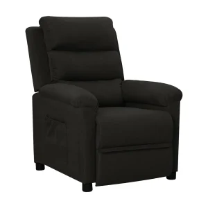 Fauteuil verstelbaar stof zwart