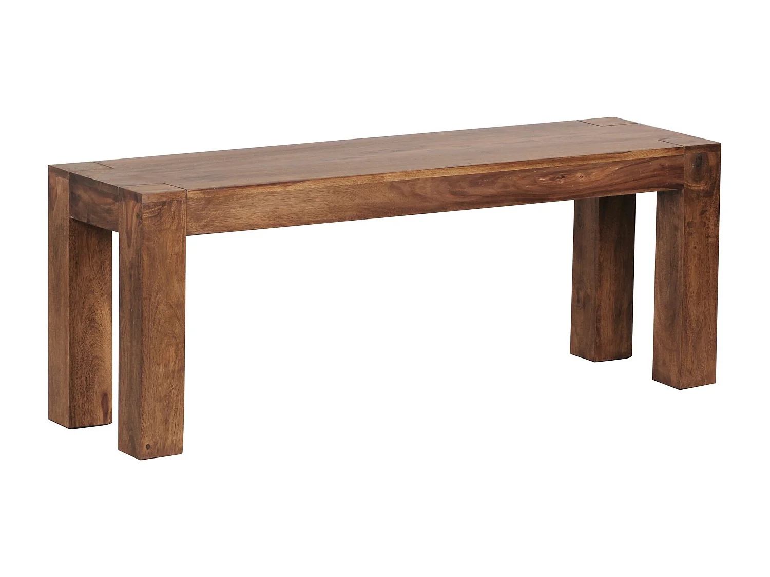 eetkamerbank MUMBAI massief hout Sheesham 120 x 45 x 35 cm houten bank natuurproduct Keukenbank in landhuisstijl