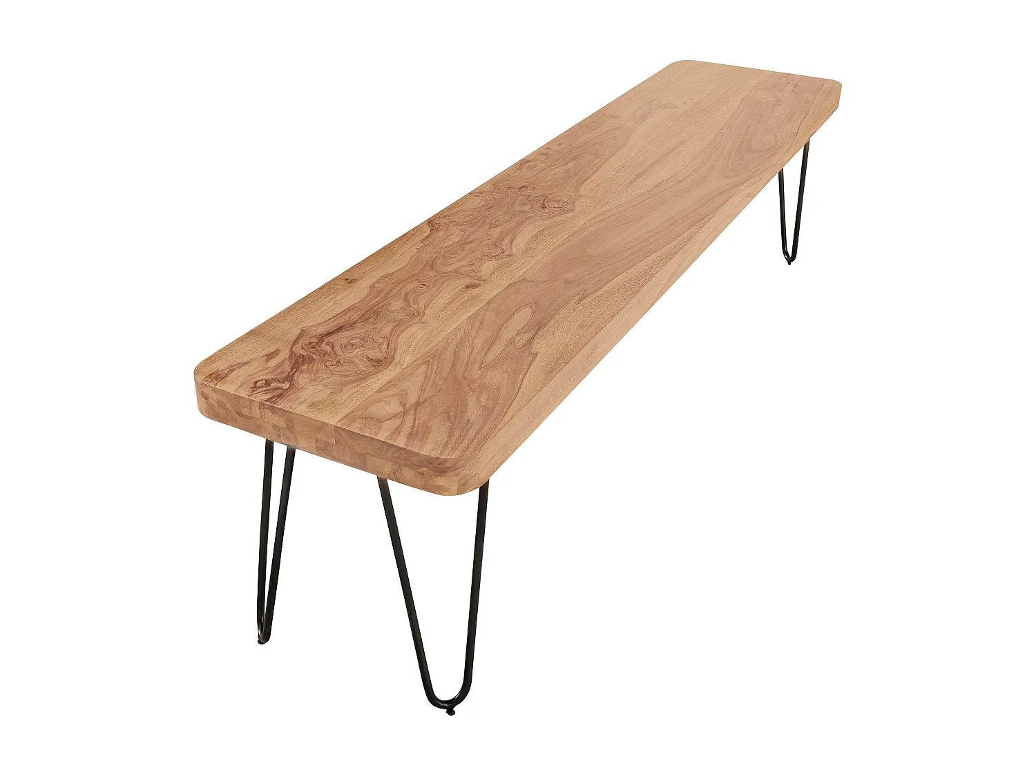 eetkamerbank BAGLI massief hout acacia 120 x 45 x 40 cm houten bank natuurproduct Keukenbank in landhuisstijl
