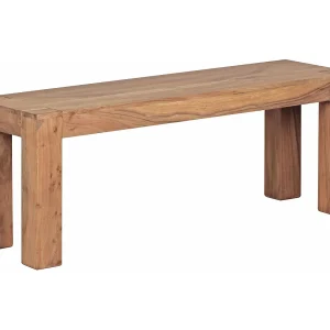 eetkamerbank MUMBAI massief hout acacia 120 x 45 x 35 cm houten bank natuurproduct Keukenbank in landhuisstijl eetkamerbank MUMBAI massief hout acacia 120 x 45 x 35 cm houten bank natuurproduct Keukenbank in landhuisstijl