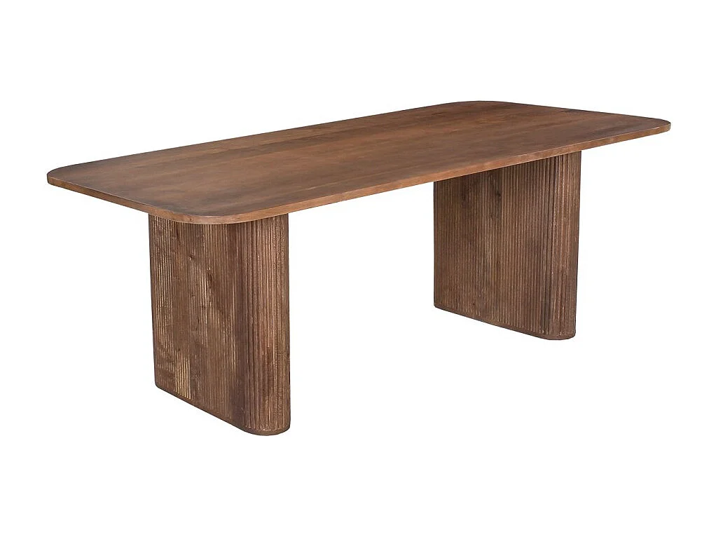 Eettafel TALVORA – 200 cm – Massief mangohout – Hedendaagse stijl – Natuurlijke robuuste afwerking