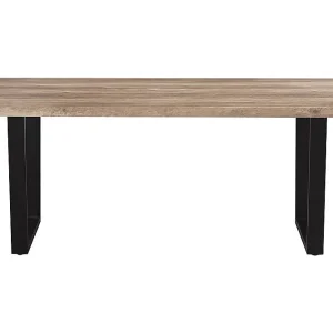 Eettafel ALTONIA – 180×90 cm – Mangohouteffect – Metalen poten – Industrieel en warm design Eettafel ALTONIA – 180×90 cm – Mangohouteffect – Metalen poten – Industrieel en warm design