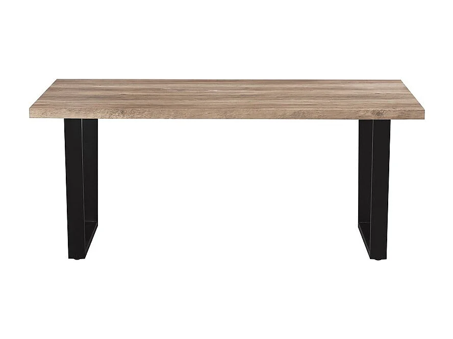 Eettafel ALTONIA – 180x90 cm – Mangohouteffect – Metalen poten – Industrieel en warm design