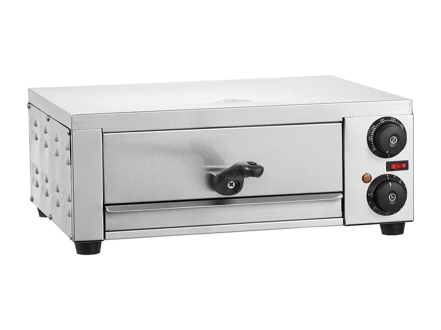 Elektrische Pizzaoven SucceBuy voor de Bar, Grootte 30CM, 1500 W, met Instelbare Temperatuur en Teller van 0 tot 120 Minuten
