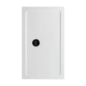 Dunne rechthoekige douchebak "Aosta" in acryl en wit ABS cm 80x120h