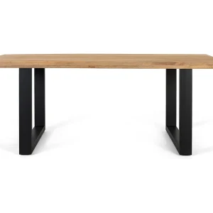 Tafel met kribbe met rechthoekig bord in manguierhout 200 cm
